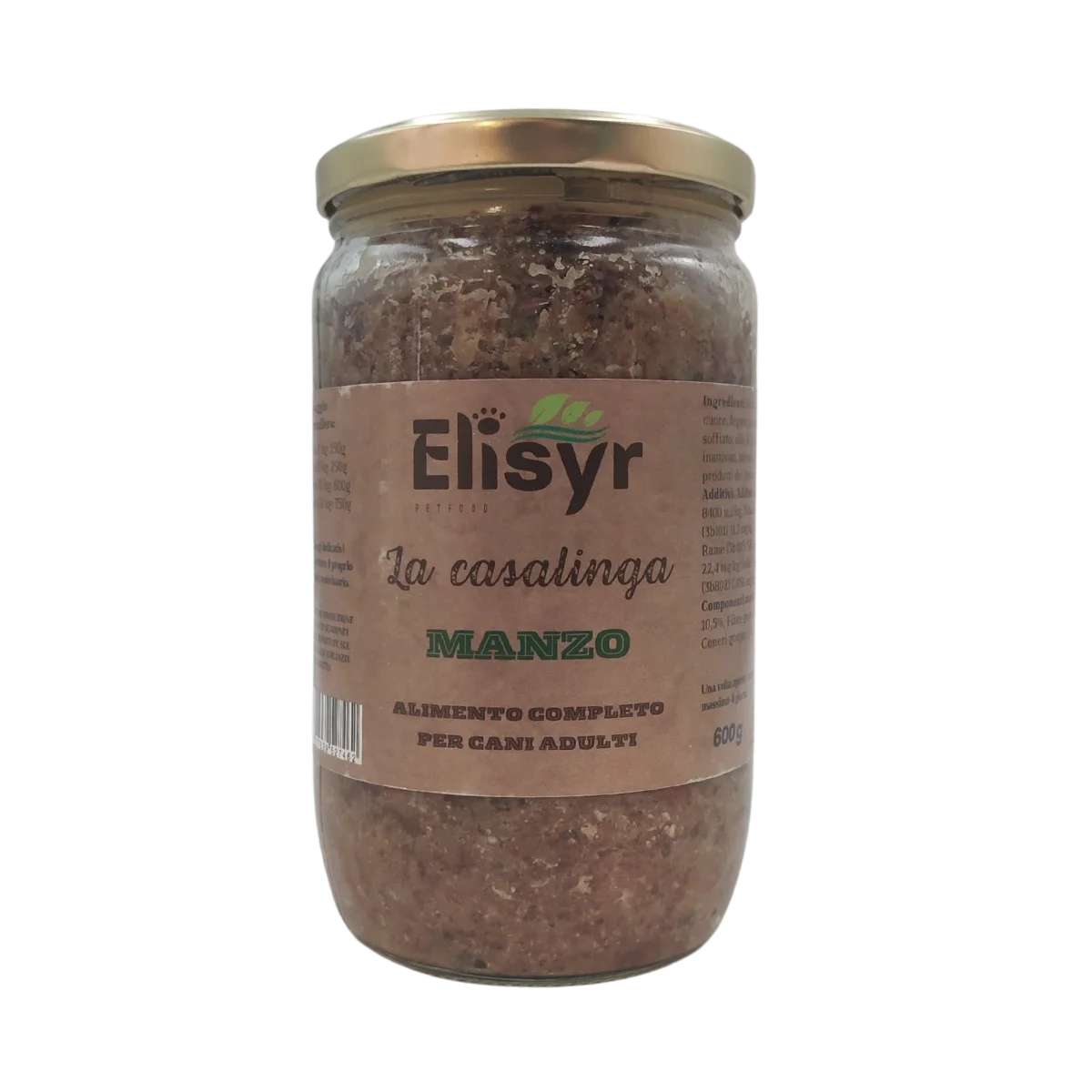 Manzo - Alimento completo per Cani Adulti - Elisyr La Casalinga