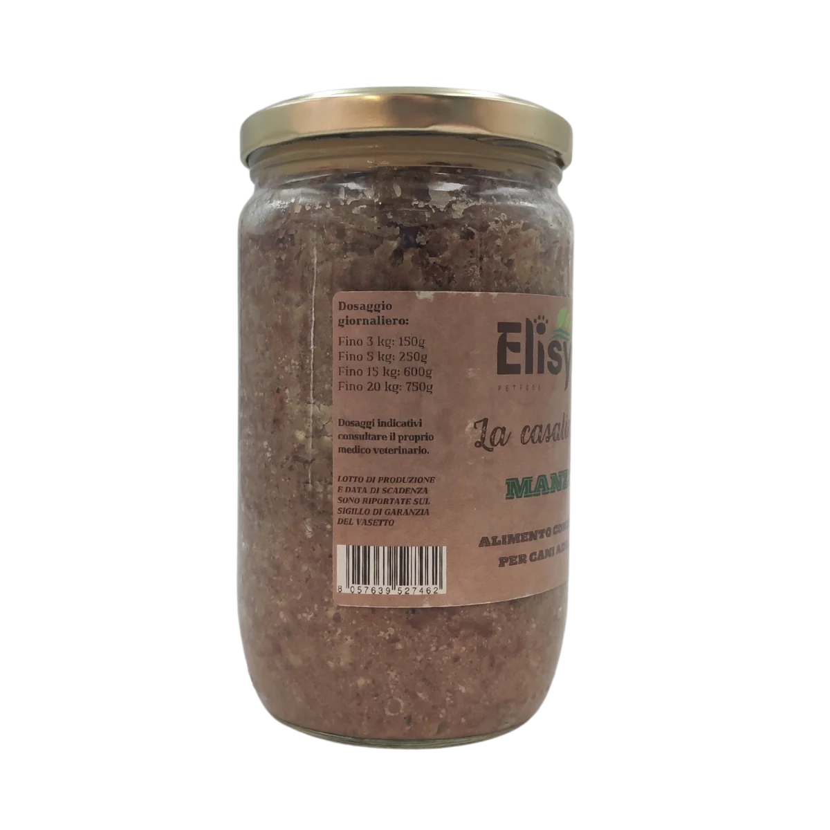 Manzo - Alimento completo per Cani Adulti - Elisyr La Casalinga