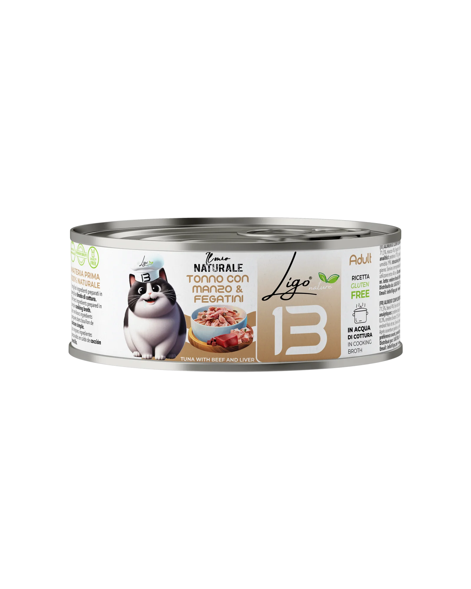 Ligo Nature - Tonno con manzo e fegatini - 85gr