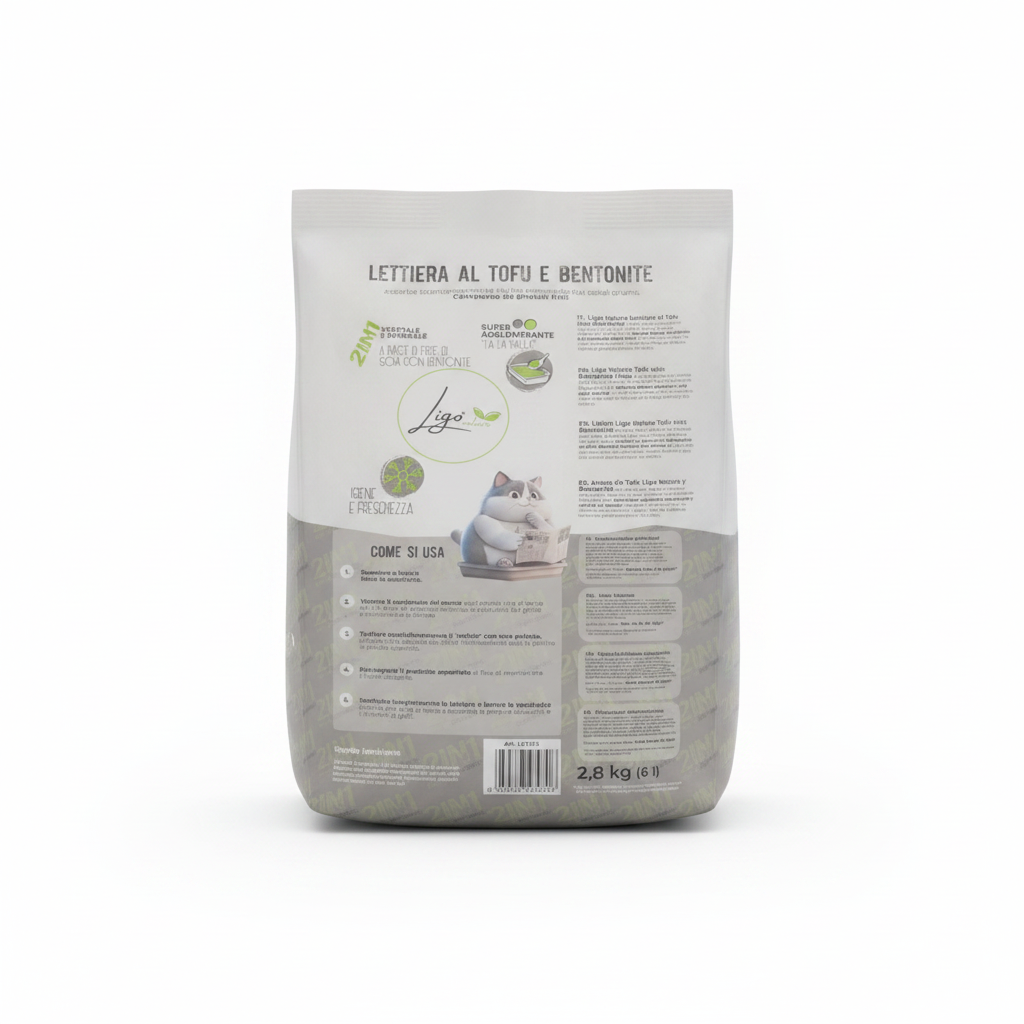 Ligo nature - Lettiera al Tofu e Bentonite - 6 litri
