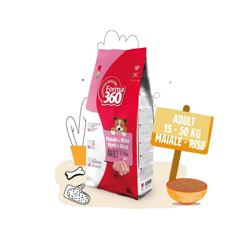 Pet 360 - ADULT 15-50 kg - MAIALE e RISO
