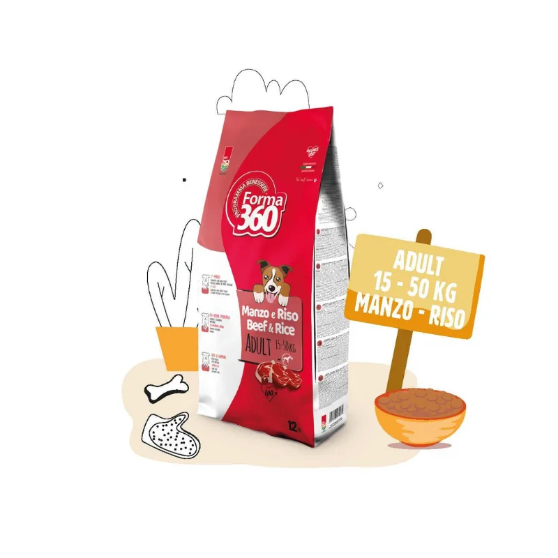 Pet 360 - ADULT 15-50 kg MANZO e RISO