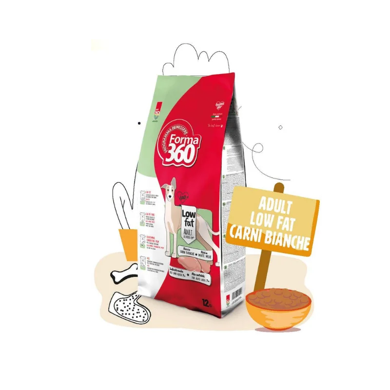 Pet 360 - LOW FAT Adult all breeds - CARNI BIANCHE