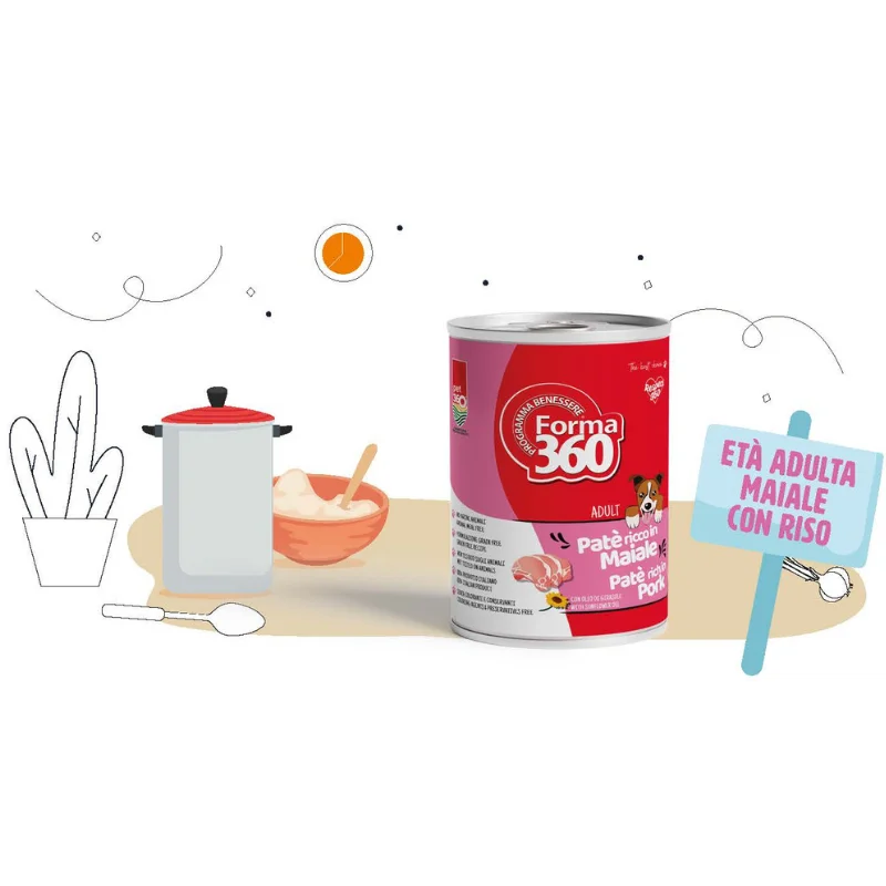 ETÀ ADULTA - MAIALE CON RISO - 400 gr