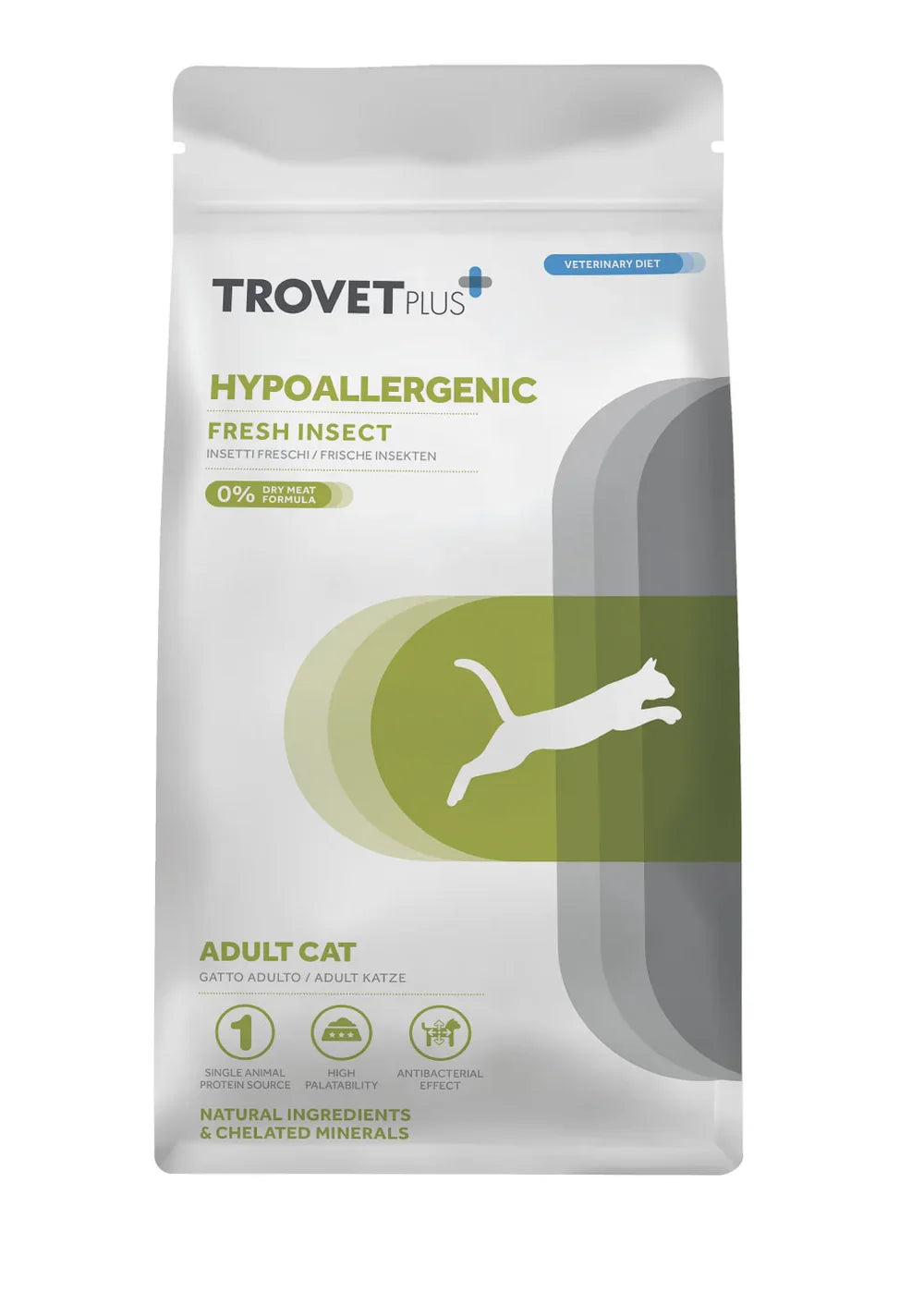 TrovetPlus Hypoallergenic - Insetti Freschi - Crocchette ipoallergeniche per Gatti Adulti con intolleranze