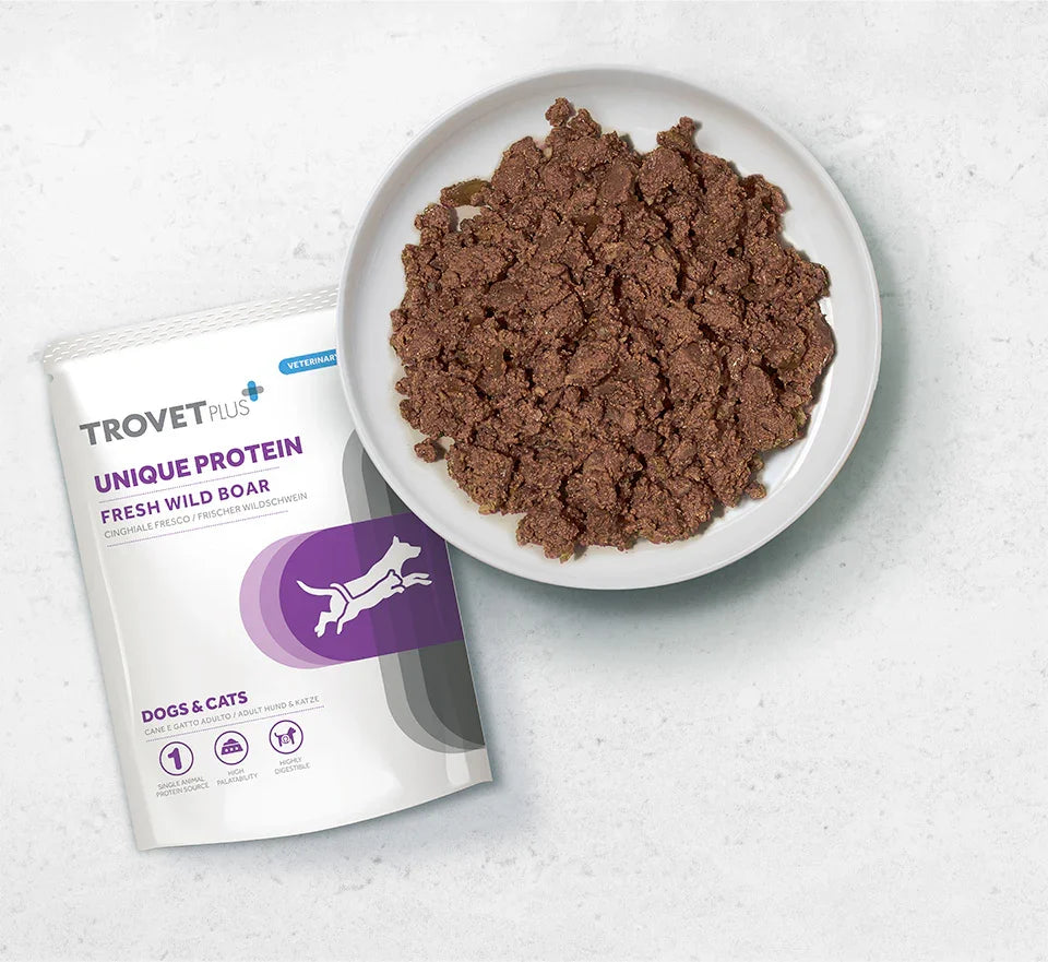 TrovetPlus Unique Protein - Cinghiale - Integratore ipoallergenico monoproteico per cani e gatti