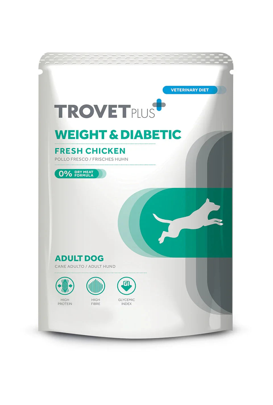 TrovetPlus Weight & Diabetic - Pollo - Alimento dietetico per cani adulti sovrappeso o diabetici