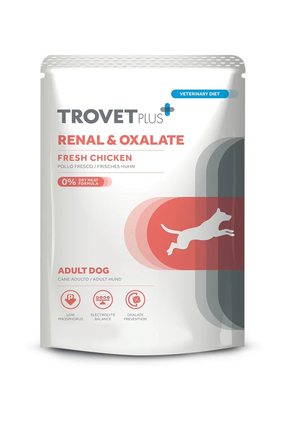 TrovetPlus Renal & Oxalate - Pollo - Alimento dietetico per cani adulti per riduzione calcoli