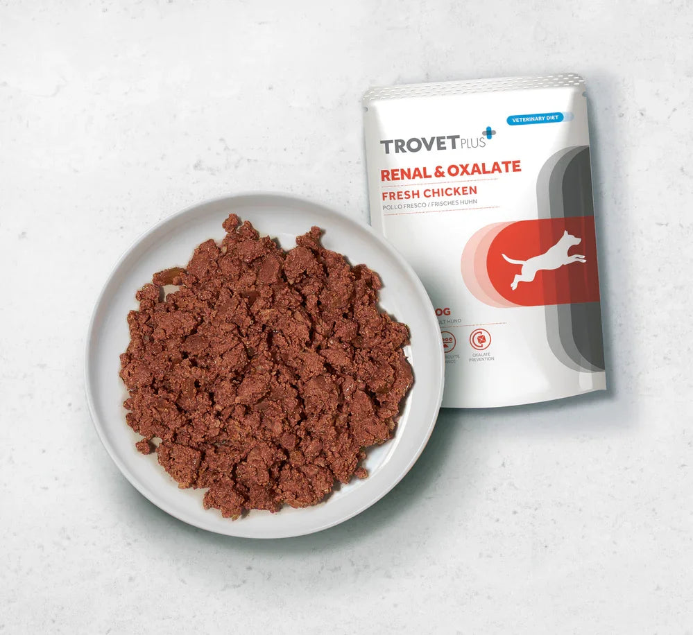 TrovetPlus Renal & Oxalate - Pollo - Alimento dietetico per cani adulti per riduzione calcoli