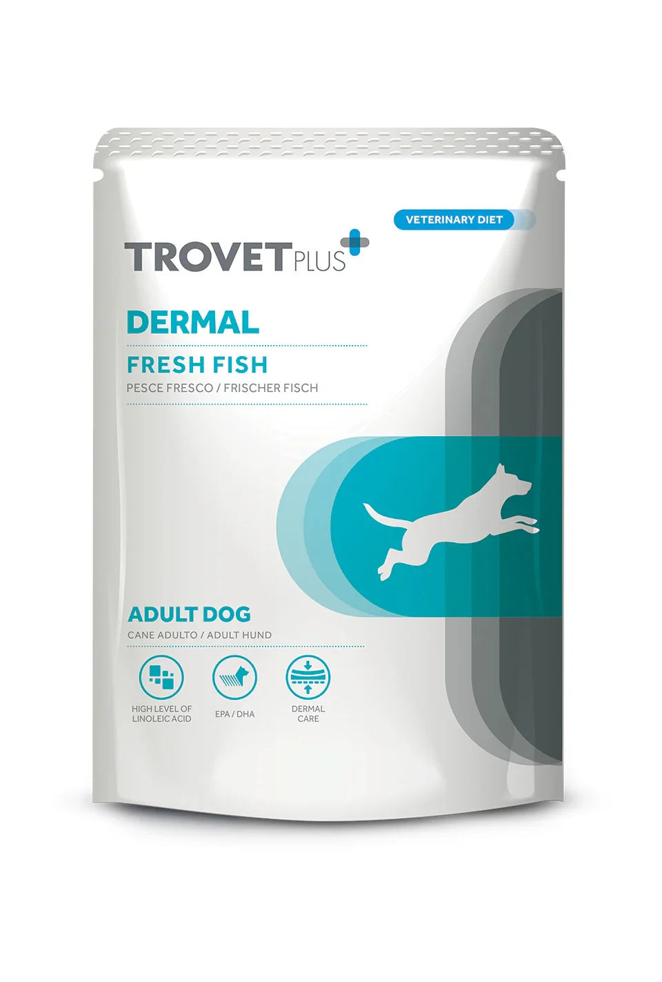 TrovetPlus Dermal Pesce Fresco - Alimento dietetico per cani adulti, per intolleranze e perdita di pelo