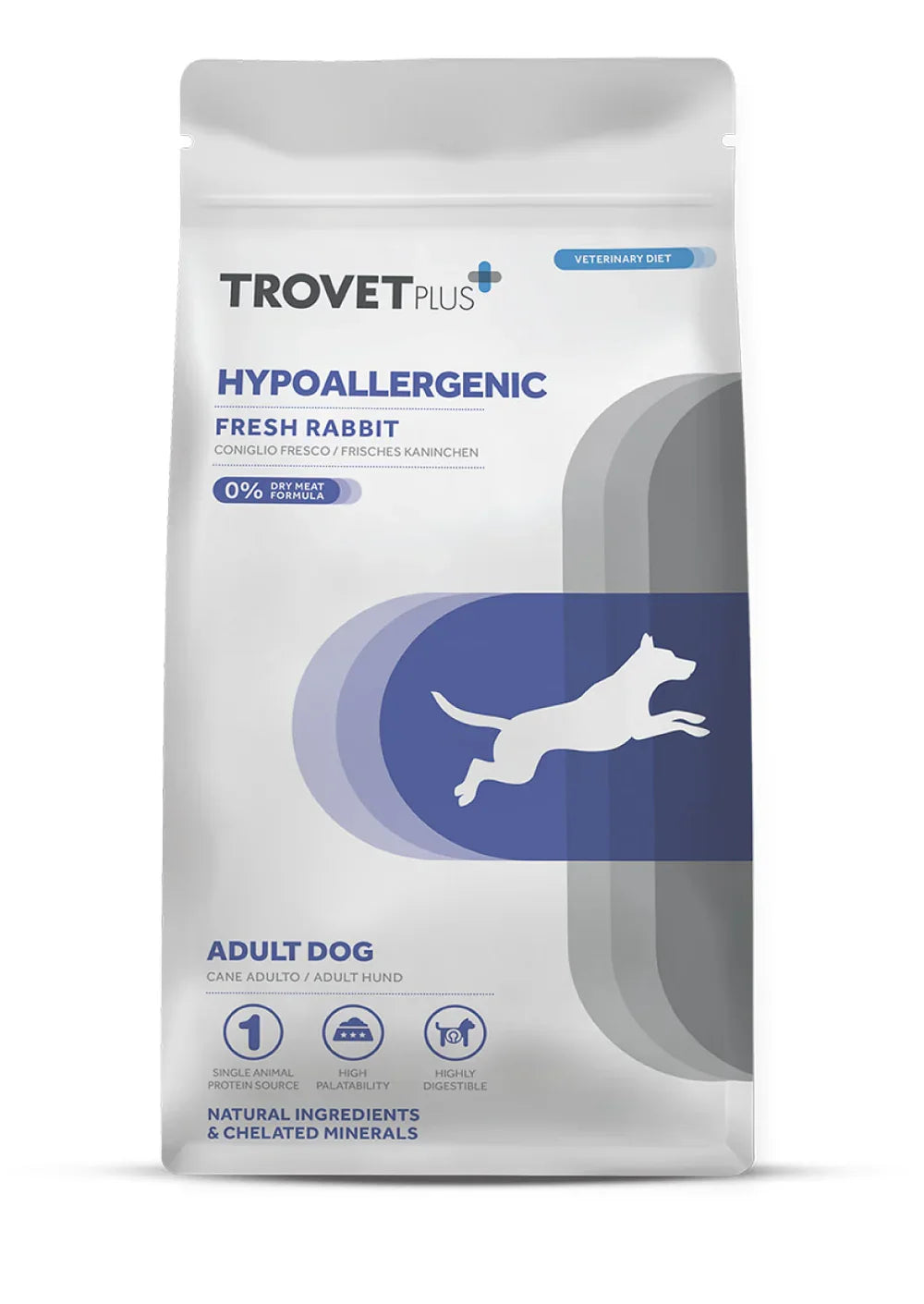 TrovetPlus Hypoallergenic - Coniglio - Crocchette ipoallergeniche per Cani Adulti con intolleranze - Low Grain