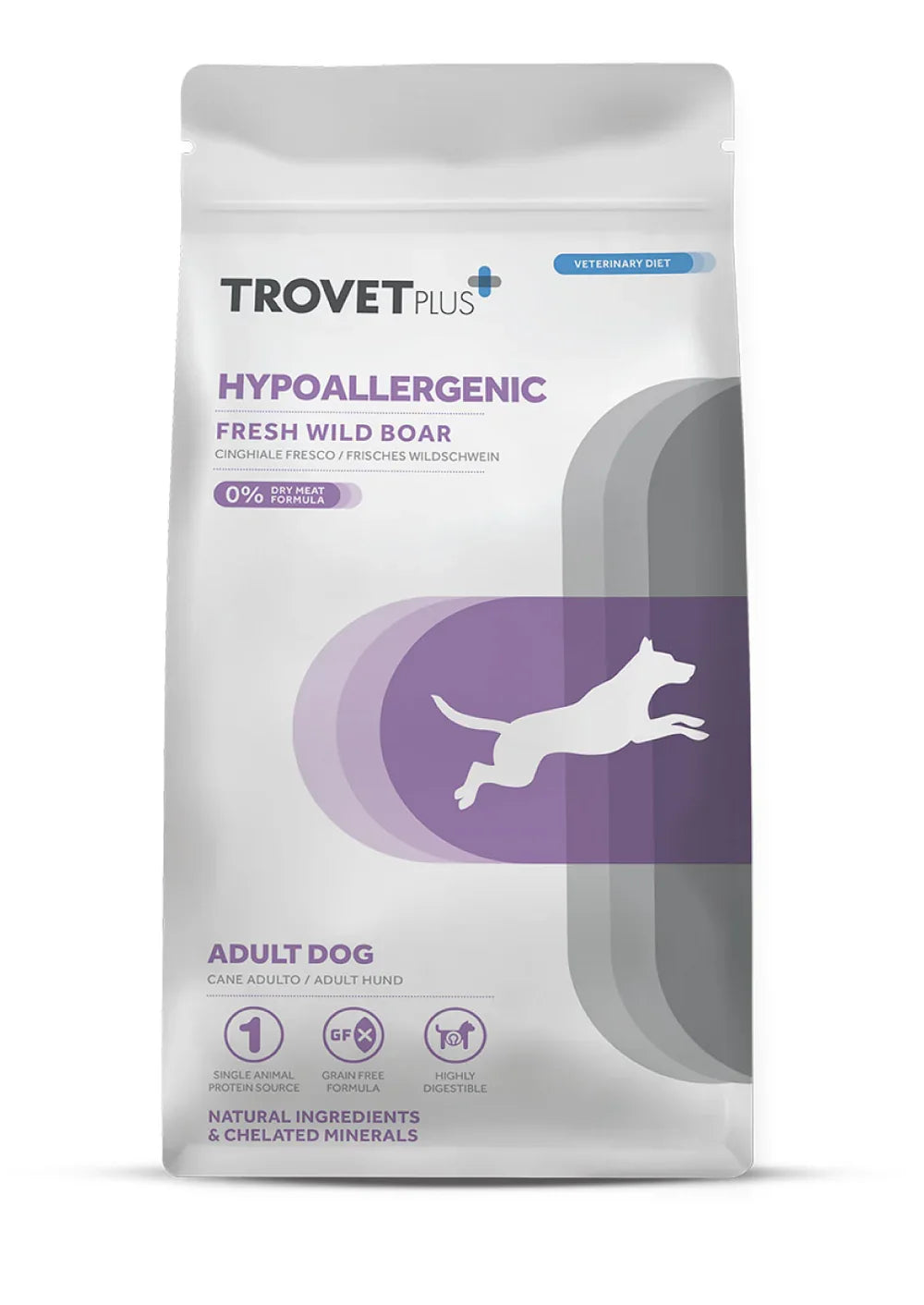 TrovetPlus Hypoallergenic - Cinghiale - Crocchette ipoallergeniche per Cani Adulti con intolleranze - Grain Free
