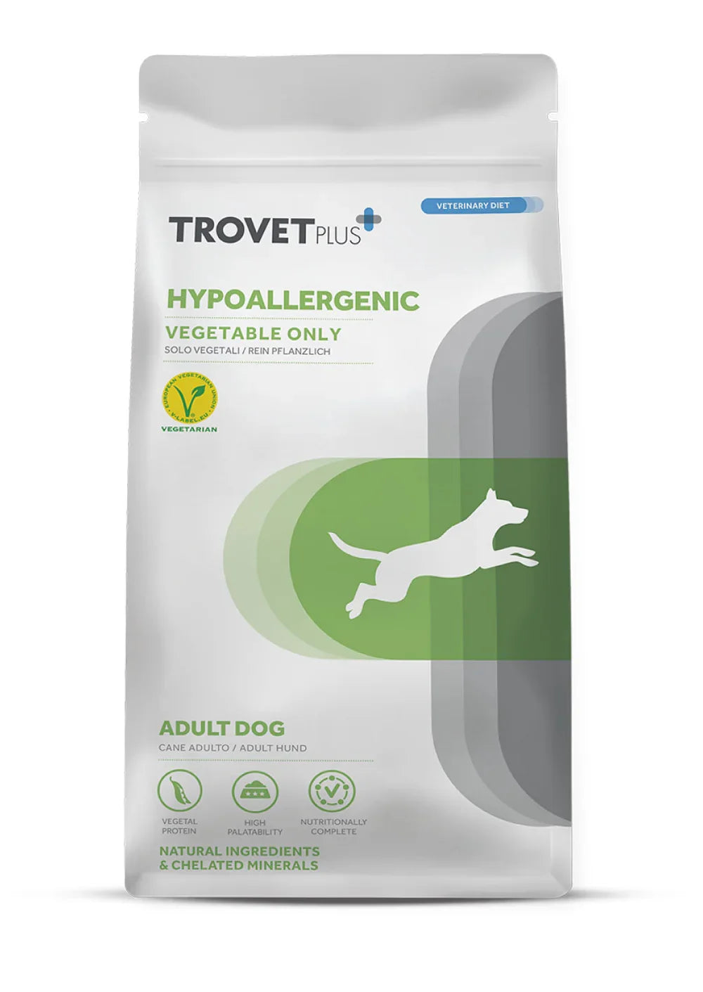 TrovetPlus Hypoallergenic - Verdure - Crocchette ipoallergeniche per Cani Adulti con intolleranze - Low Grain