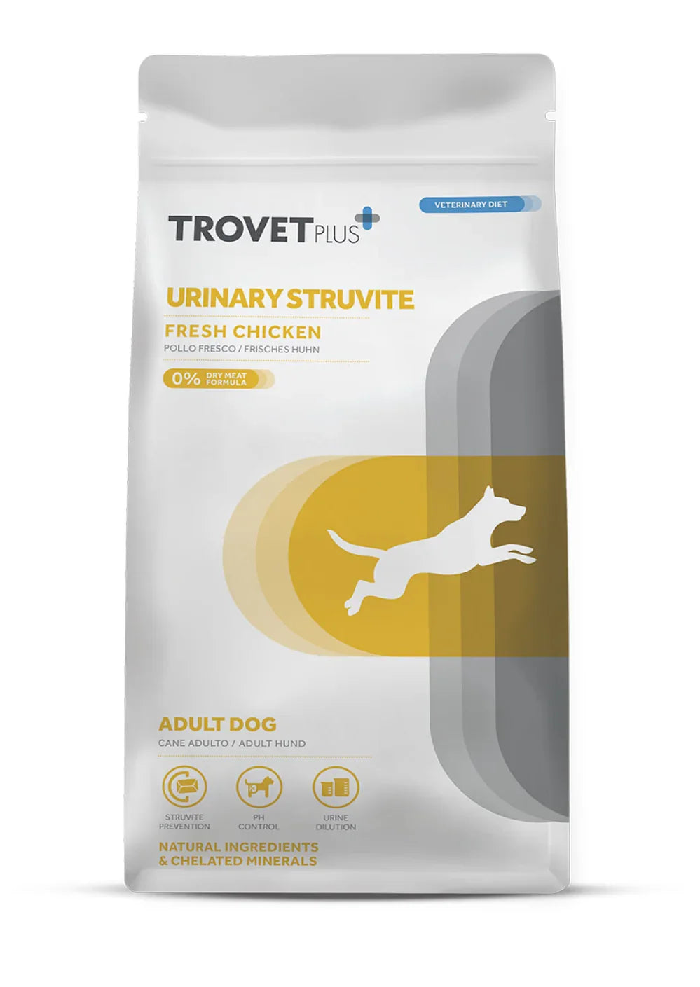 TrovetPlus Urinary Struvite - Pollo - Crocchette per cani adulti con calcoli di struvite