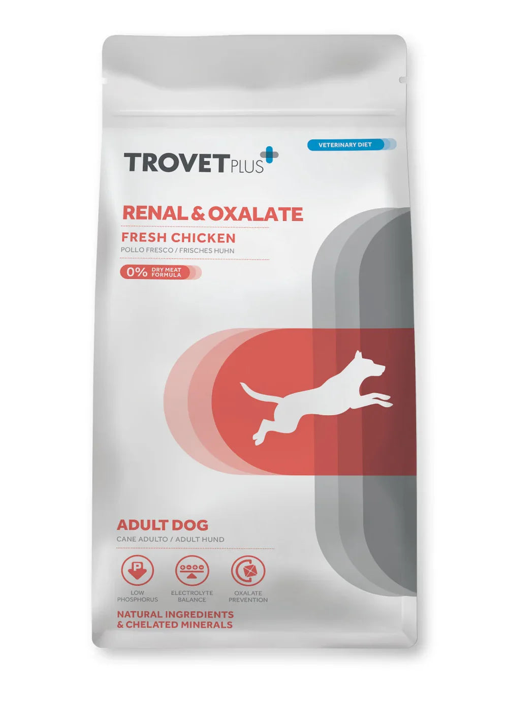 TrovetPlus Renal & Oxalate - Pollo - Crocchette per cani adulti per riduzione calcoli