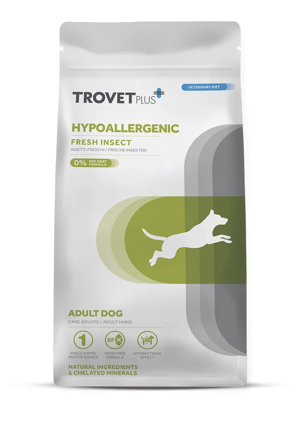 TrovetPlus Hypoallergenic - Insetti Freschi - Crocchette ipoallergeniche per Cani Adulti con intolleranze - Grain Free