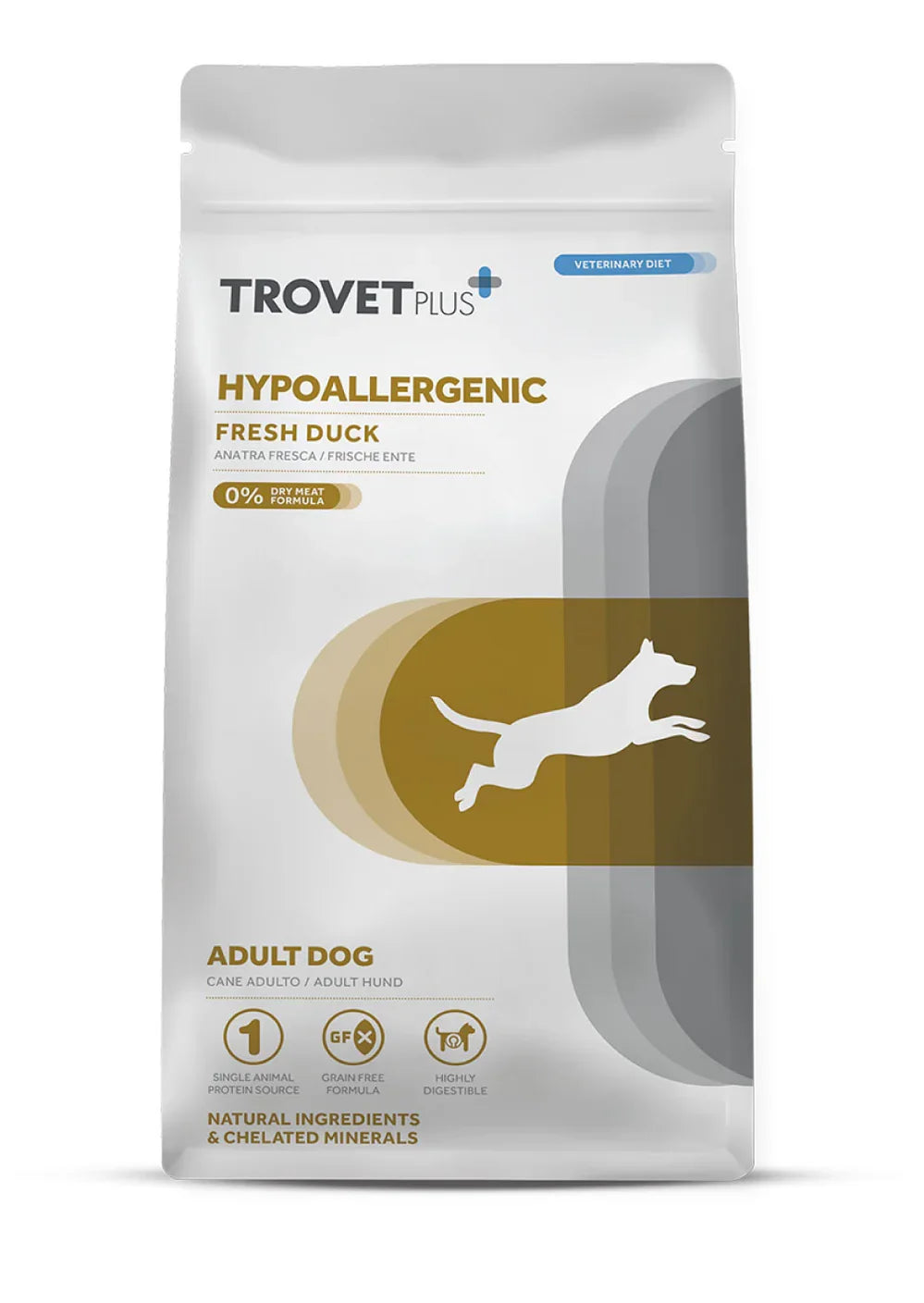 TrovetPlus Hypoallergenic - Anatra - Crocchette ipoallergeniche per Cani Adulti con intolleranze - Grain Free