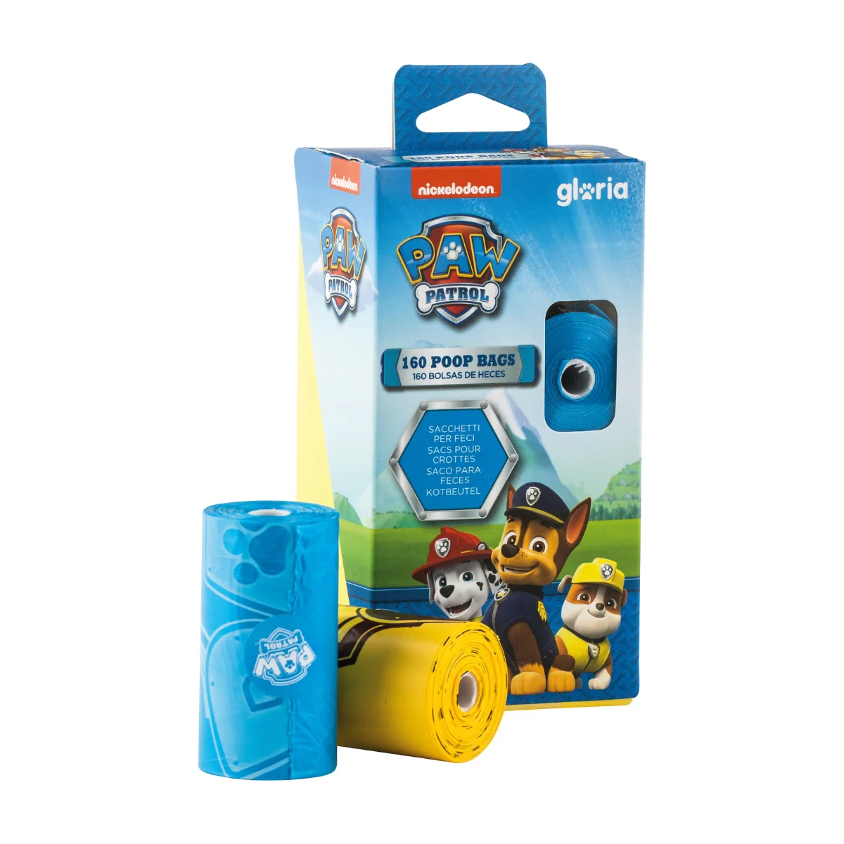 160 Sacchetti per feci Biodegradabili -  Con Profumo - Paw Patrol