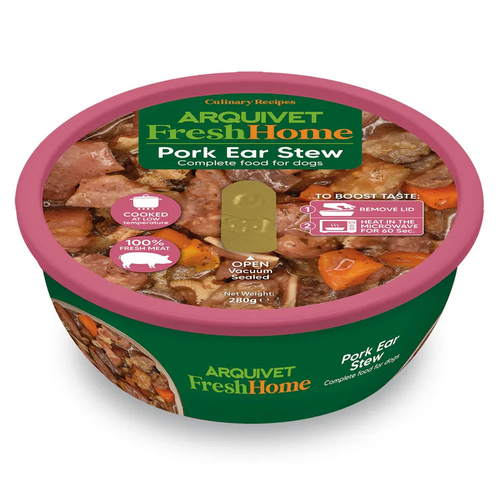 Arquivet FreshHome - Stufato di Orecchie di Maiale per Cani - Grain Free - 280 gr