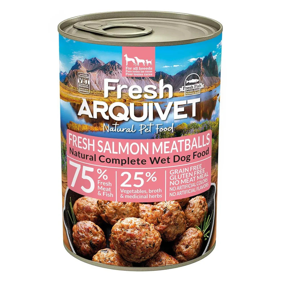 Arquivet Fresh - Polpette fresche di Salmone per Cani - Gluten free e Grain free - 400 gr