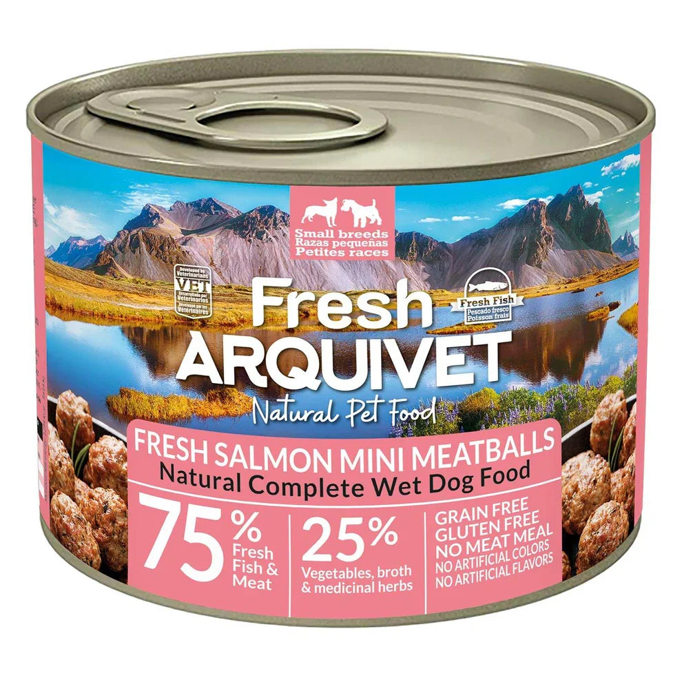 Arquivet Fresh - Polpettine fresche di Salmone per Cani - Gluten free e Grain free - 200 gr