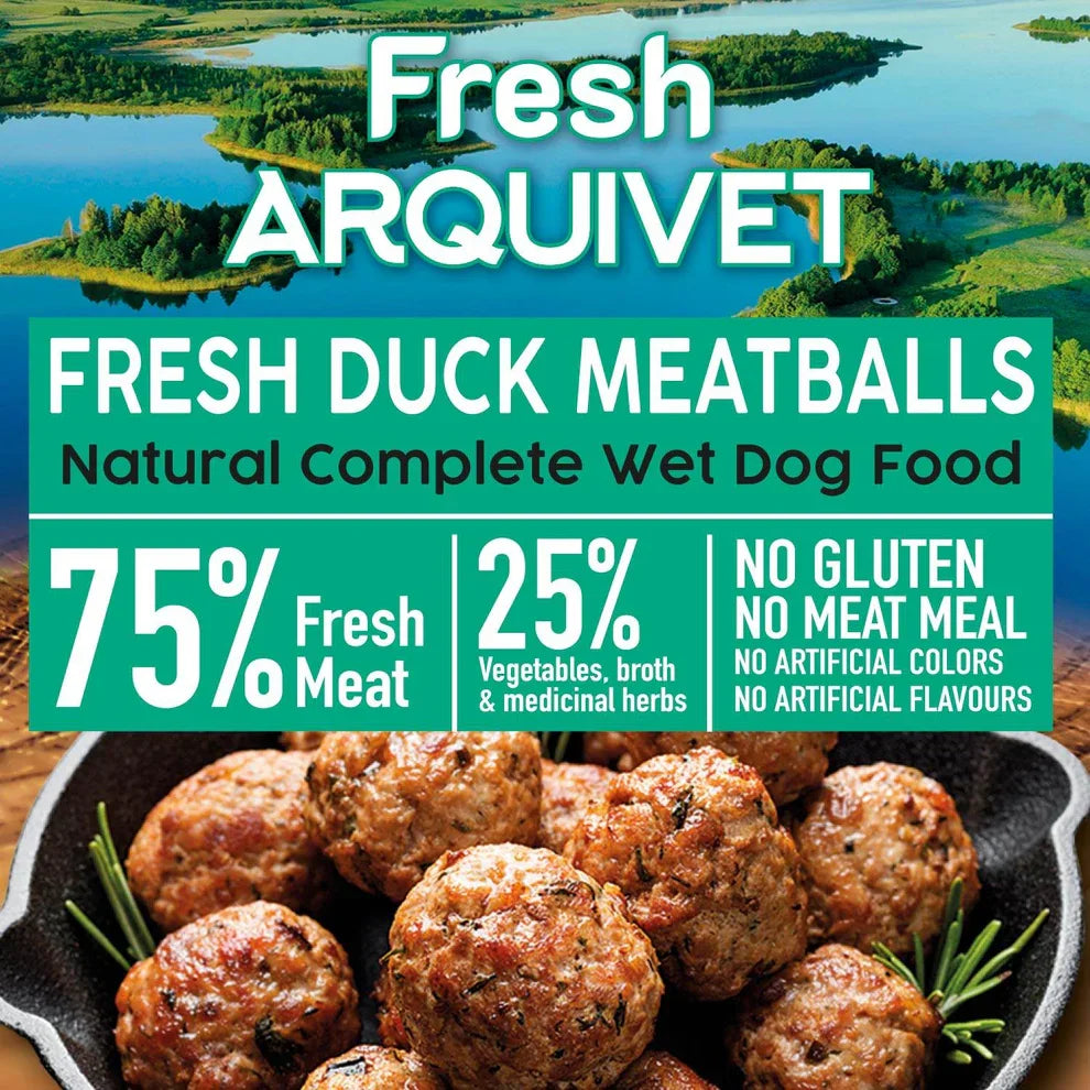 Arquivet Fresh - Polpette di Anatra per Cani - Gluten free e Grain free - 400 gr