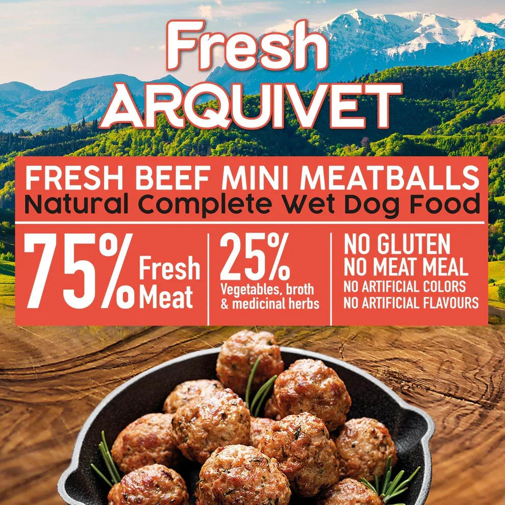 Arquivet Fresh - Polpettine di Manzo per Cani - Gluten free e Grain free - 200 gr