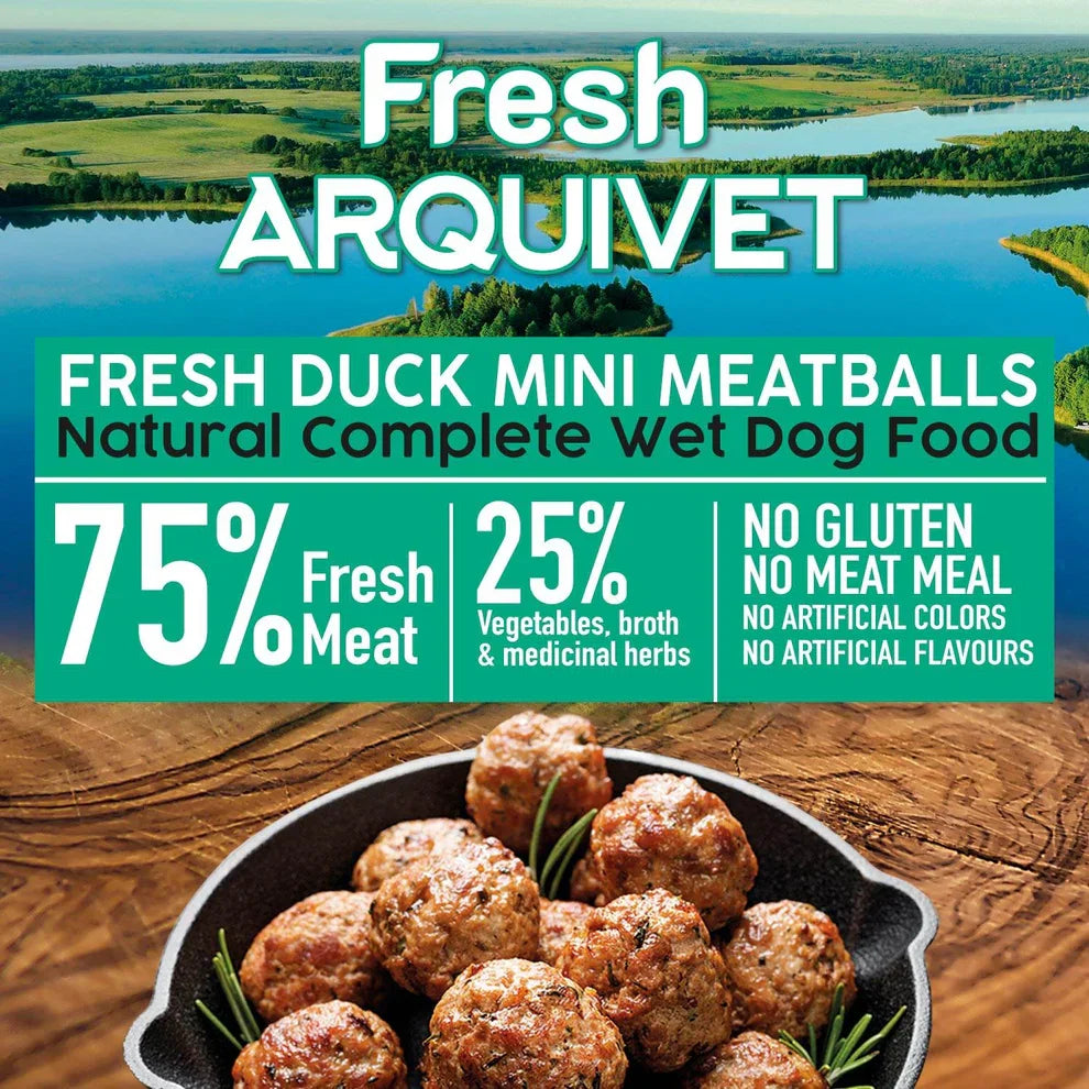 Arquivet Fresh - Polpettine di Anatra per Cani - Gluten free e Grain free - 200 gr