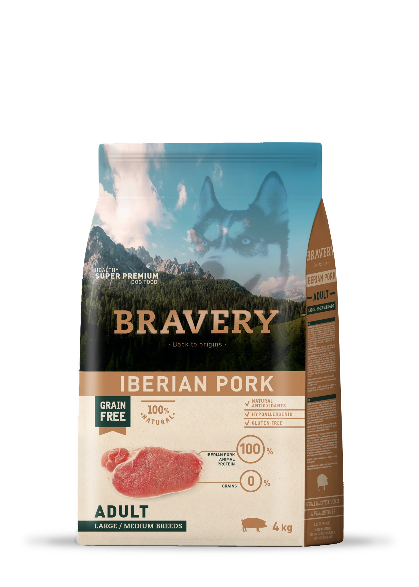 Maiale Iberico - Alimento completo per Cani Adulti - Bravery