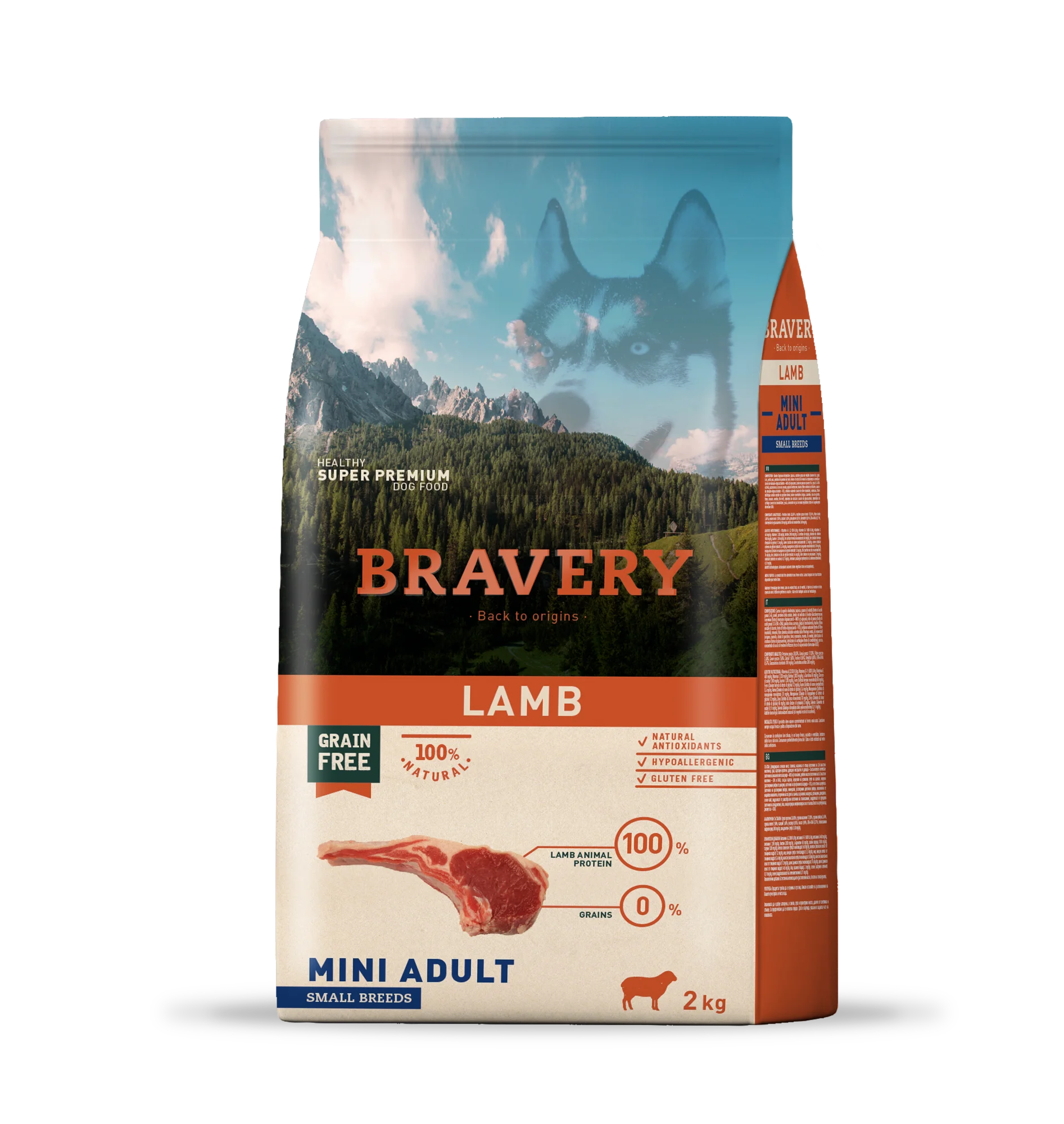 Agnello - Alimento completo per Cani Adulti - Taglia piccola - Bravery