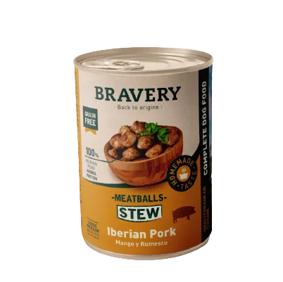 Maiale - Alimento completo per Cani Adulti - 415 g - Bravery