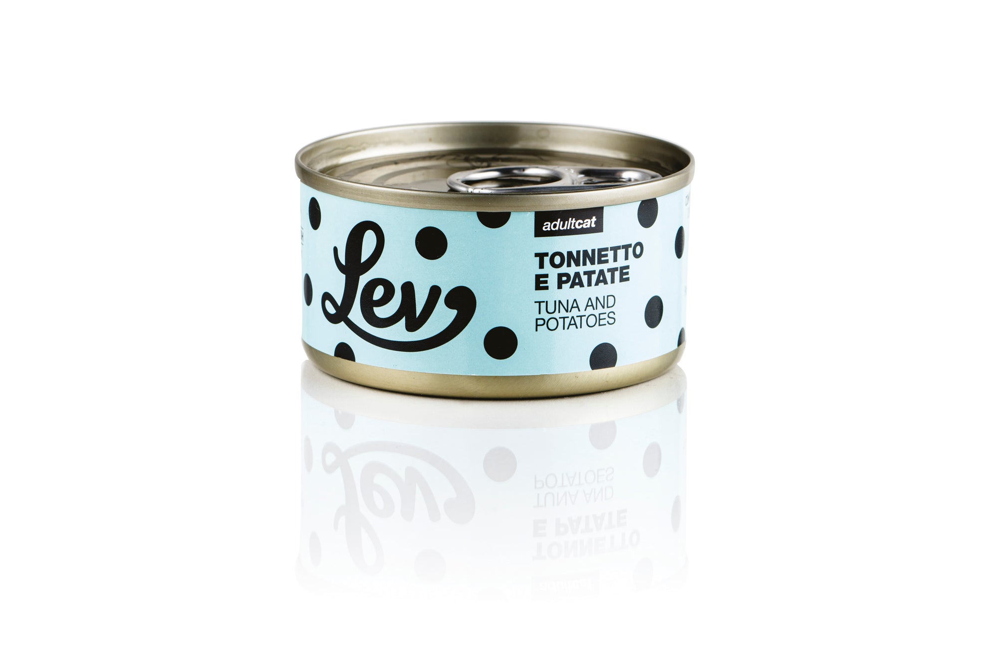 Lev - Umido Gatto - Tonnetto e Patate - Acqua di cottura - Lattina 70g
