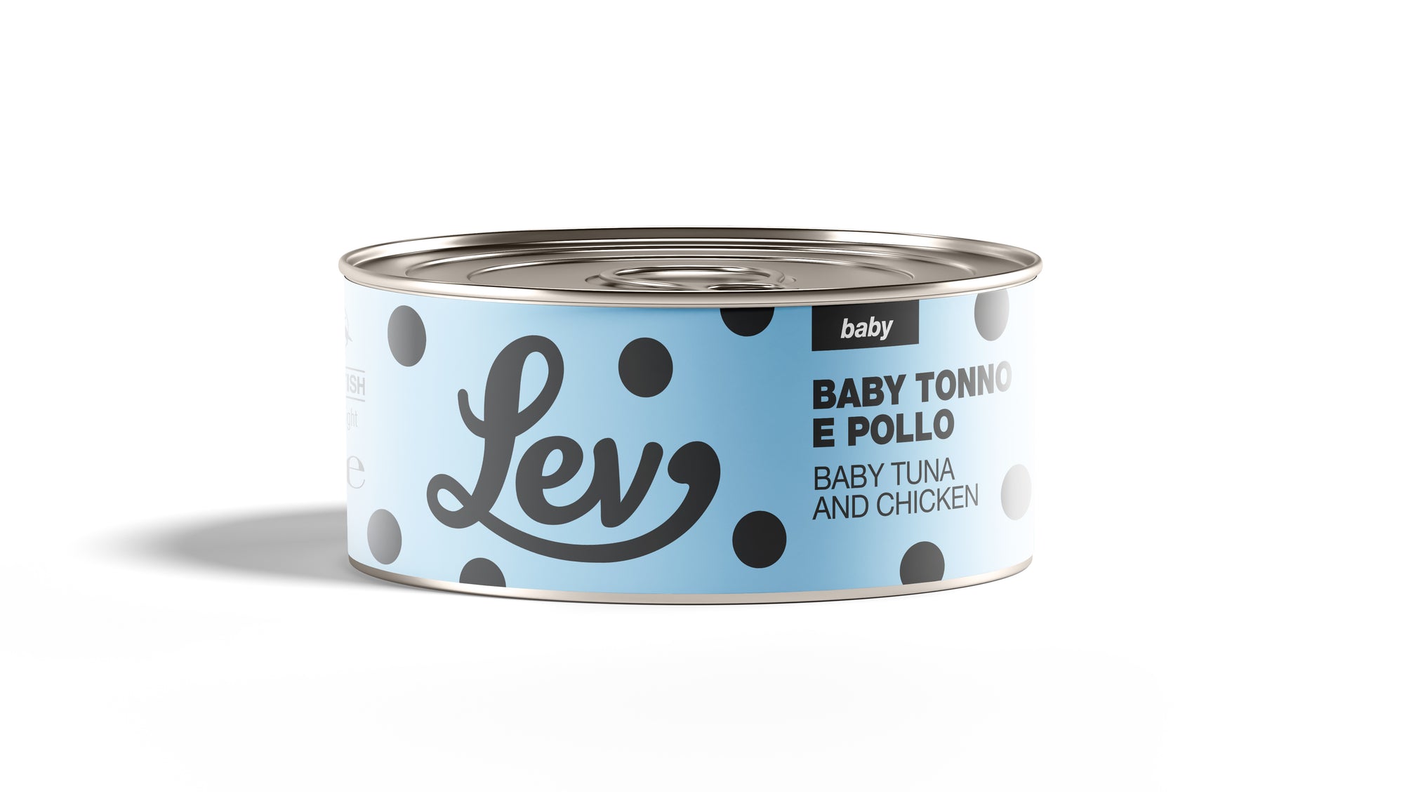 Lev - Umido Gatto - Baby Tonno e Pollo - Lattina 140g