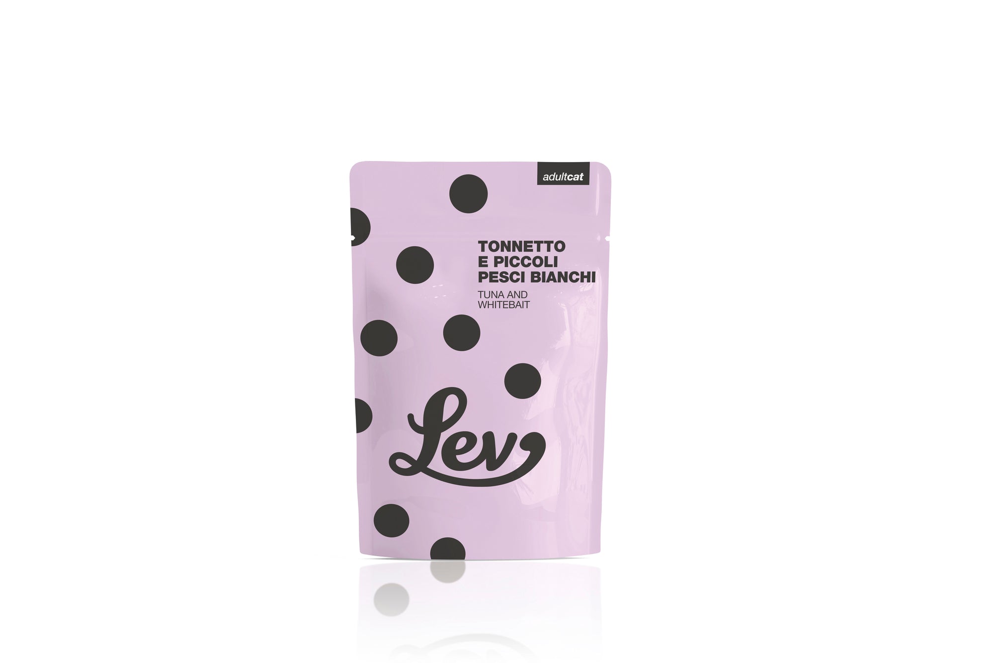 Lev - Umido Gatto - Tonnetto e Piccoli Pesci Bianchi - Soft Jelly - Busta 60g