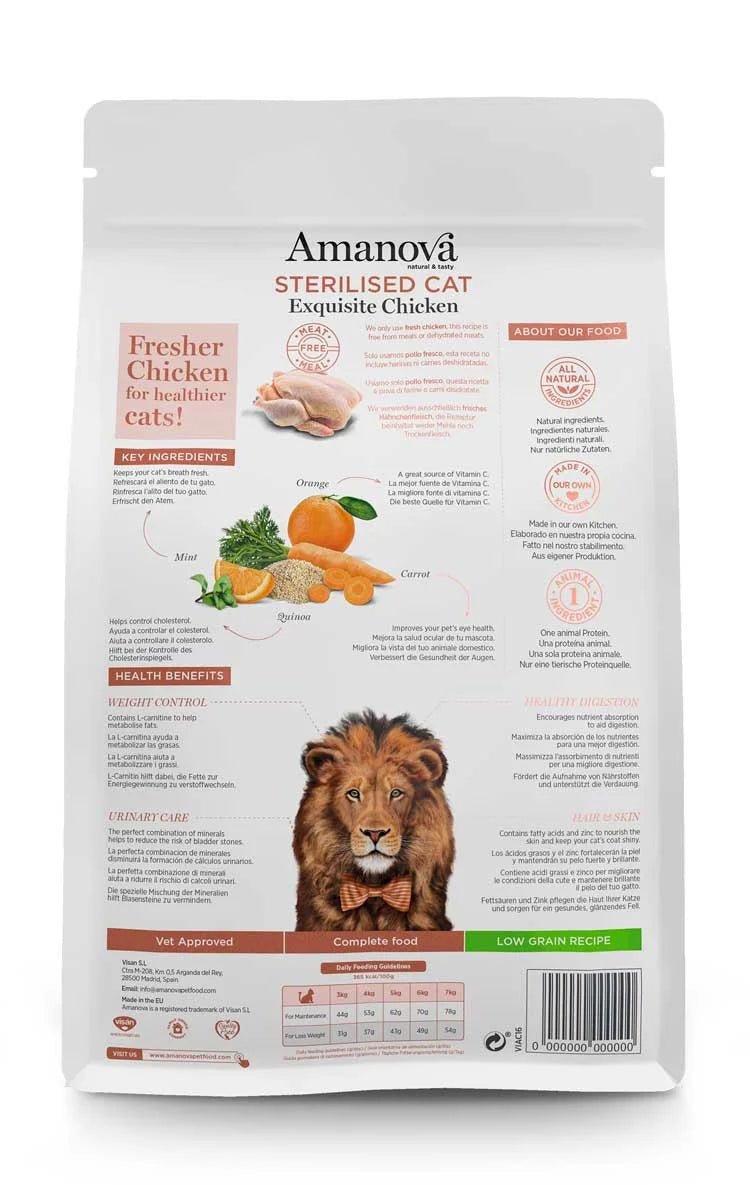Amanova - Sterilised Cat - Exquisite Chicken - Pollo fresco