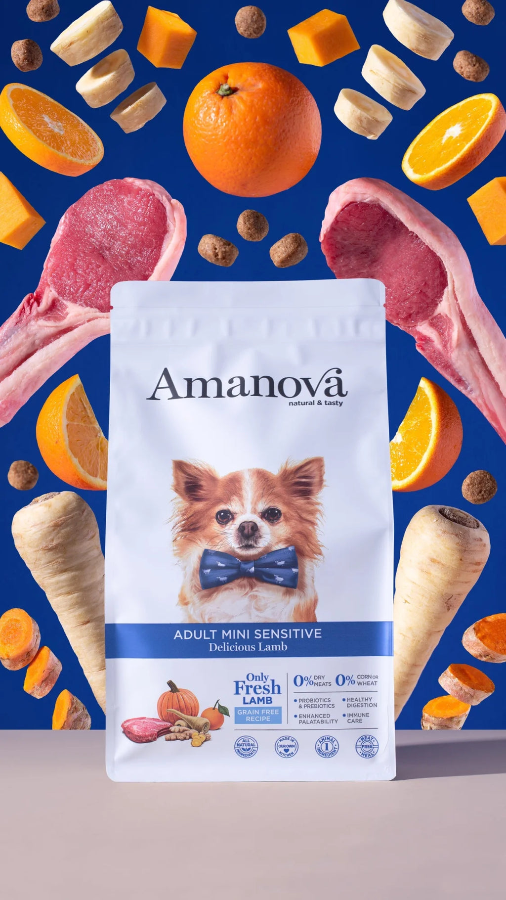 Amanova - Adult mini sensitive - Delicious Lamb - Agnello fresco