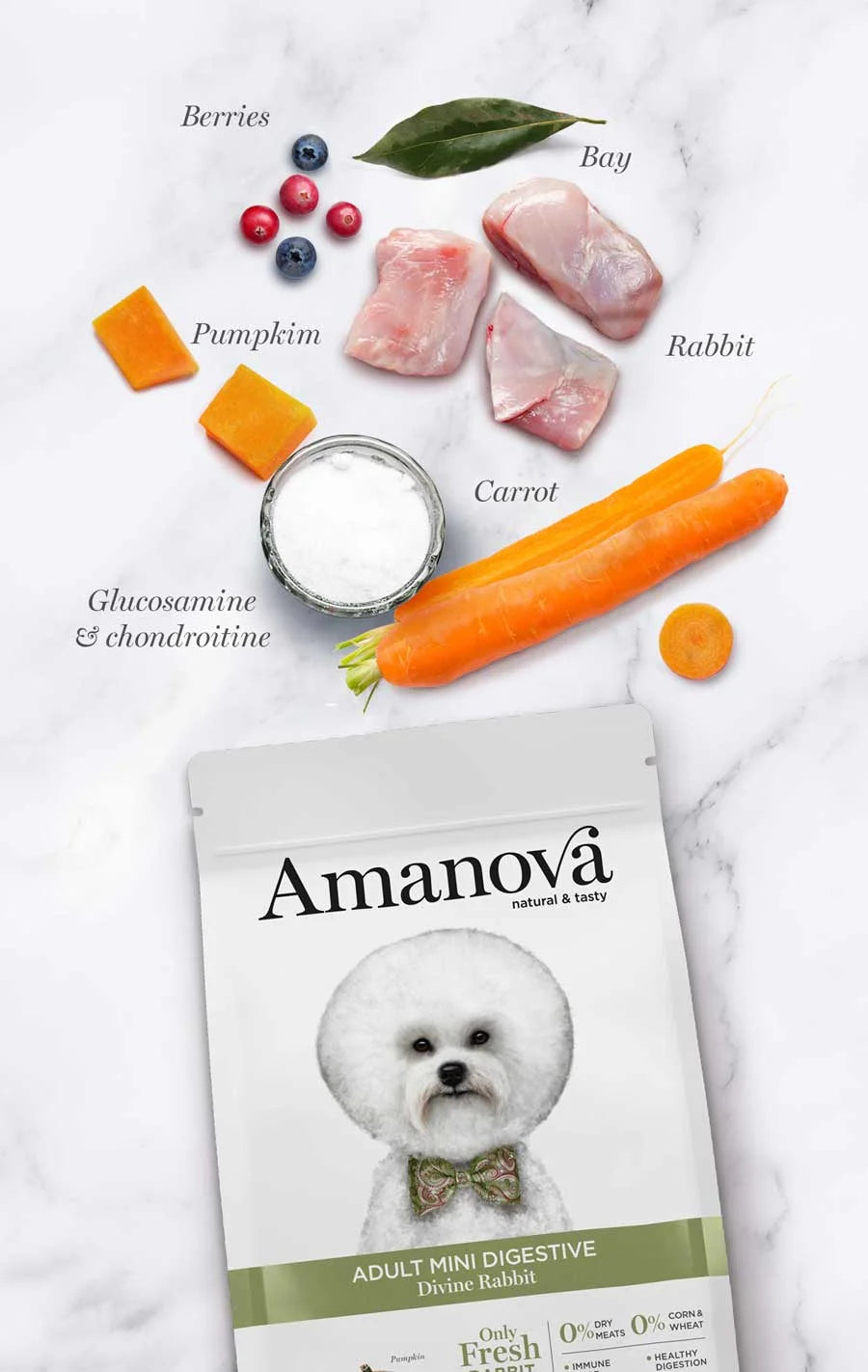 Amanova - Adult mini digestive - Divine Rabbit - Coniglio fresco