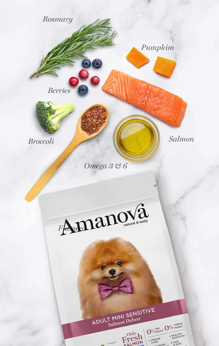 Amanova - Adult mini sensitive - Salmon Deluxe - Salmone fresco