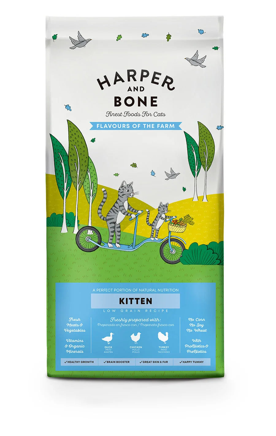 Harper & Bone - Kitten - Flavours of the farm - Anatra, pollo e tacchino