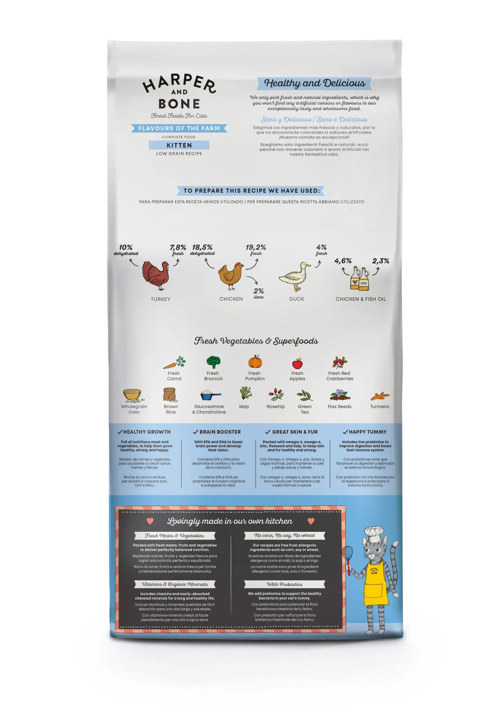 Harper & Bone - Kitten - Flavours of the farm - Anatra, pollo e tacchino
