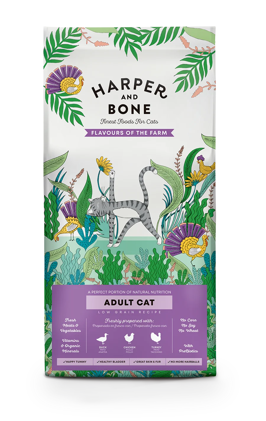Harper & Bone - Adult Cat - Flavours of the farm - Anatra, pollo e tacchino