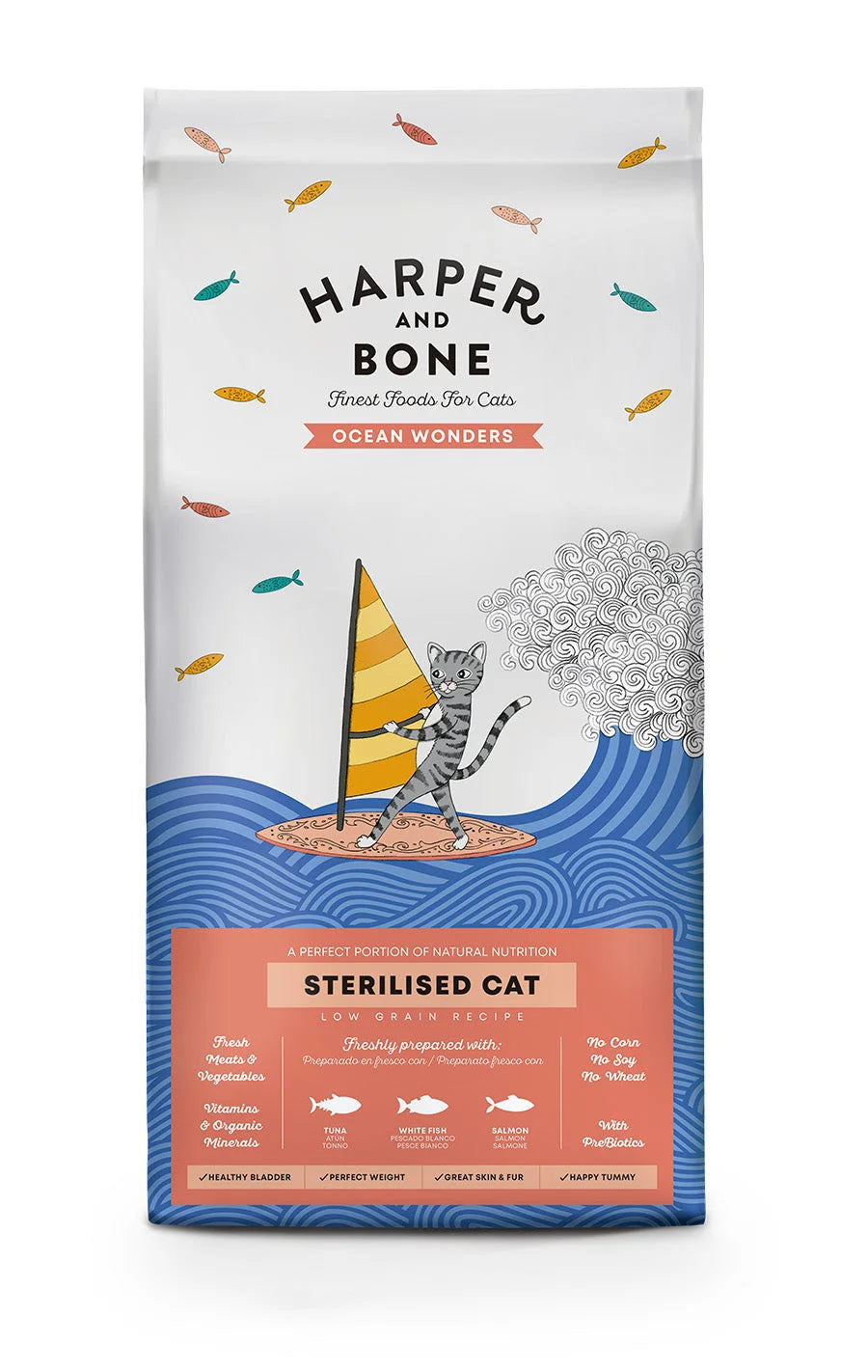 Harper & Bone - Sterilised cat - Ocean wonders - Tonno, pesce bianco e salmone