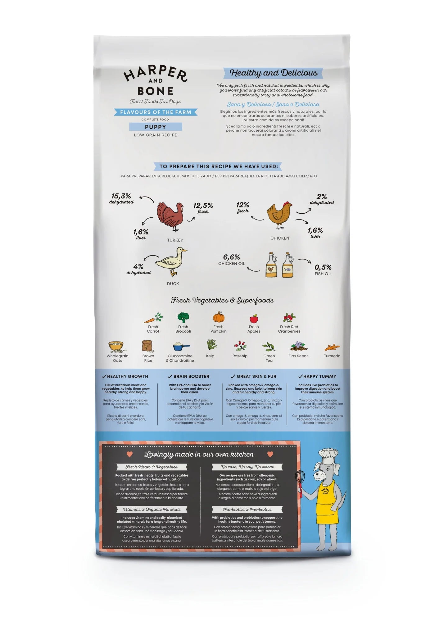 Harper & Bone - Puppy - Flavours of the farm - Anatra, pollo e tacchino