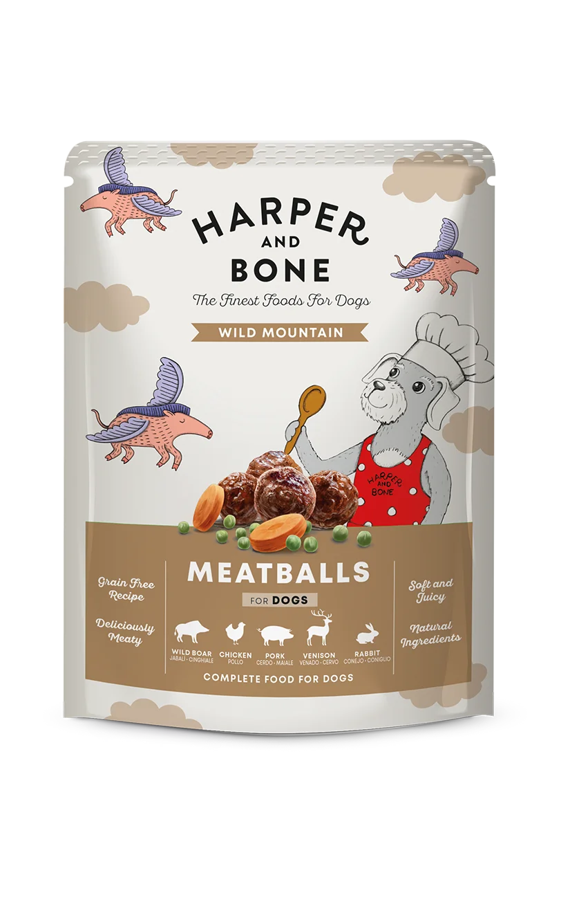 Polpette per cani - Wild Mountains - Cinghiale, maiale iberico, pollo, coniglio e cervo - 300 g